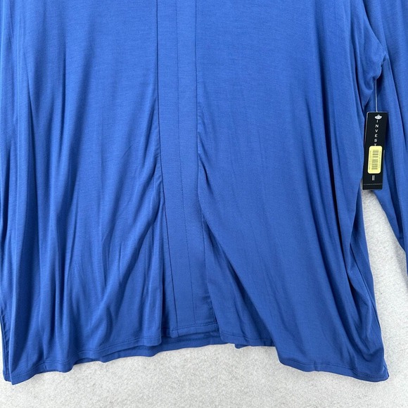 NWT Investments II Essentials Tunic‎ Top Womens 2X Blue Modal Stretch 3/4 Sleeve - Picture 5 of 11
